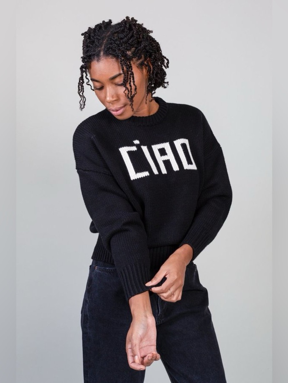 Clare V. Ciao Sweater Black Sz M